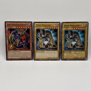 Dark Magician of Chaos & Dark Magician x2 Yugioh Trading Card Collectible